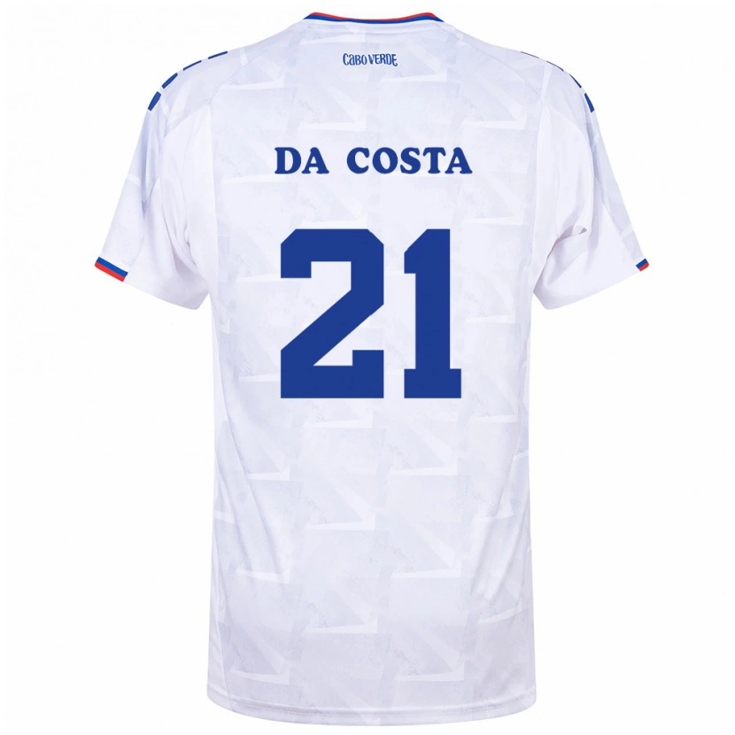 Danxen Barn Kap Verde Nuno Da Costa #21 Vit Burgund Bortatröja Matchtröjor 26-28 Tröjor T-Tröja