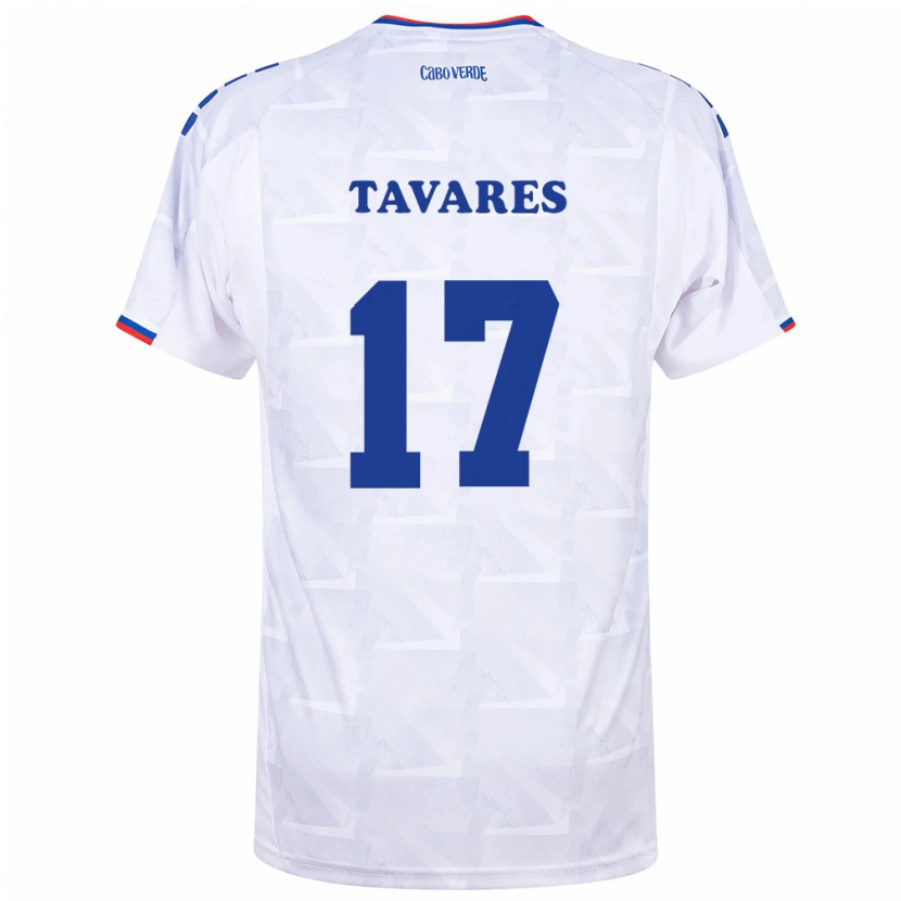 Danxen Barn Kap Verde Heri Tavares #17 Vit Burgund Bortatröja Matchtröjor 26-28 Tröjor T-Tröja