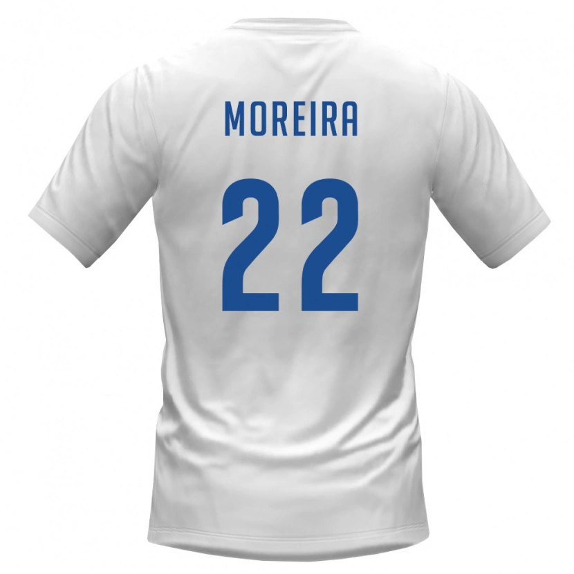 Danxen Barn Kap Verde Steven Moreira #22 Vit Burgund Bortatröja Matchtröjor 26-28 Tröjor T-Tröja