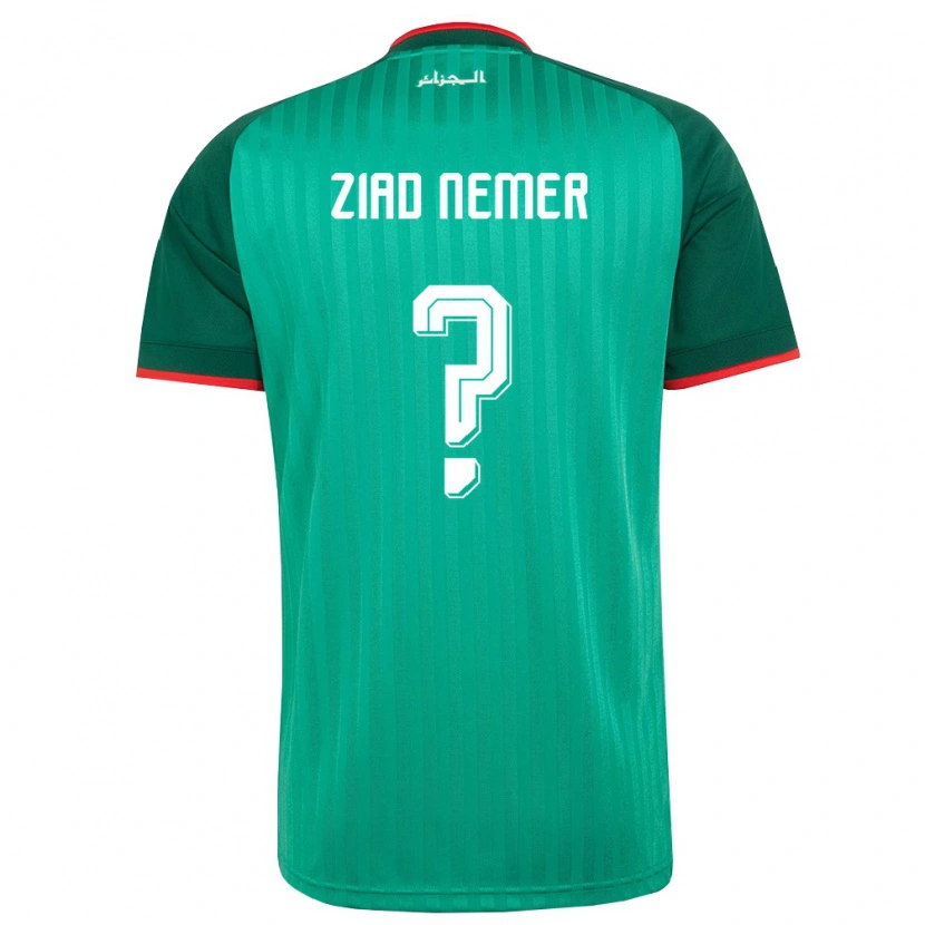 Danxen Barn Algeriet Ziad Nadjm Eddine Nemer #0 Grön Röd Vit Bortatröja Matchtröjor 26-28 Tröjor T-Tröja