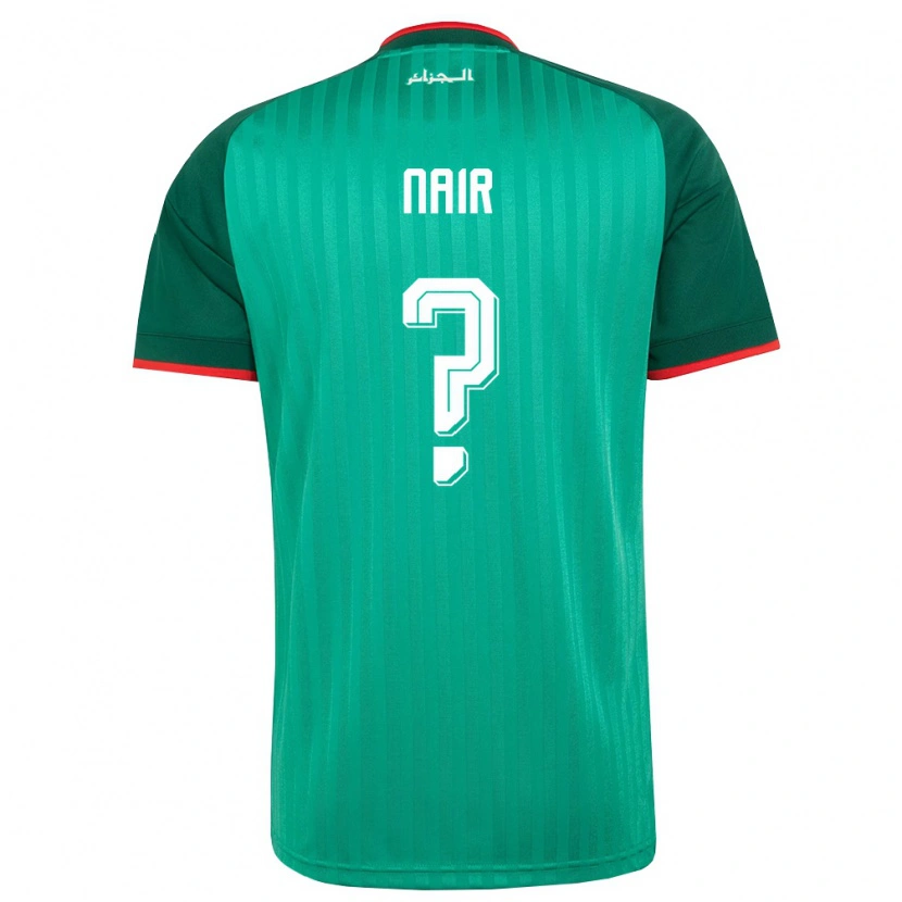 Danxen Barn Algeriet Sohaib Naïr #0 Grön Röd Vit Bortatröja Matchtröjor 26-28 Tröjor T-Tröja