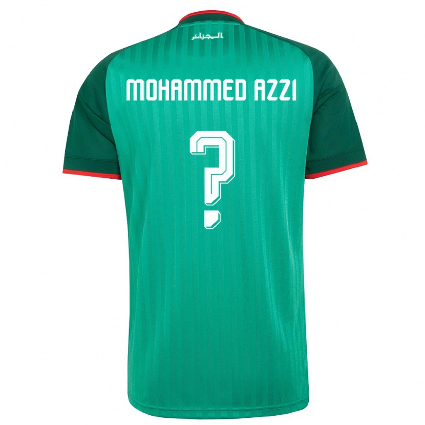 Danxen Barn Algeriet Mostefa Mohammed Azzi #0 Grön Röd Vit Bortatröja Matchtröjor 26-28 Tröjor T-Tröja