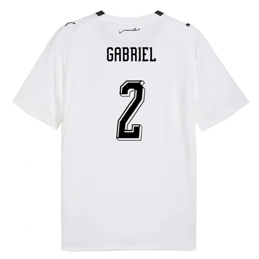 Danxen Barn Egypten Tebo Gabriel #2 Vit Grå Svart Bortatröja Matchtröjor 26-28 Tröjor T-Tröja
