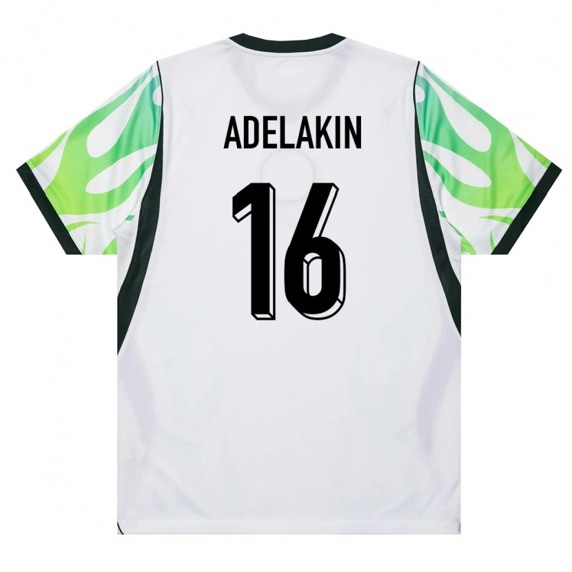 Danxen Barn Nigeria Temiloluwa Adelakin #16 Vit Grön Bortatröja Matchtröjor 26-28 Tröjor T-Tröja