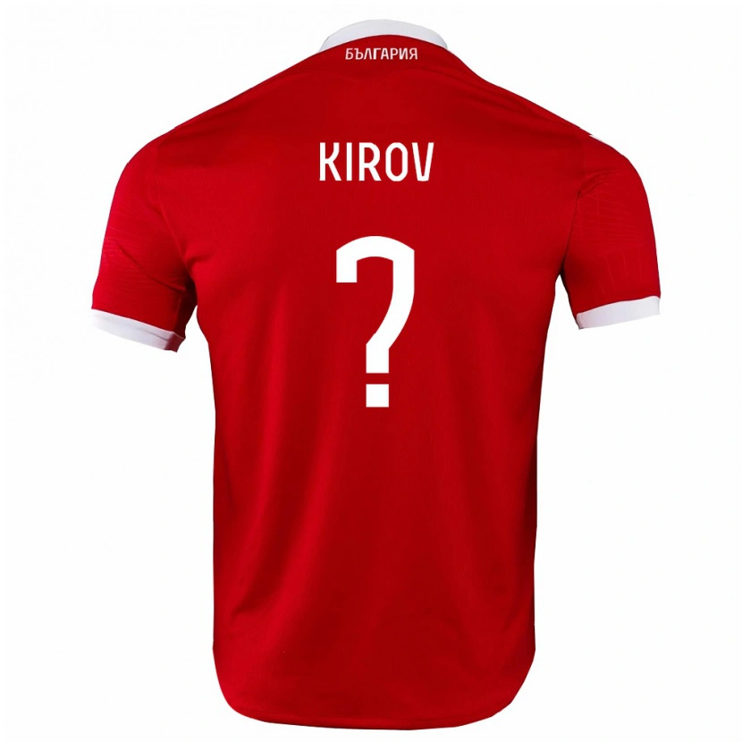 Danxen Barn Bulgarien Vasil Kirov #0 Röd Vit Bortatröja Matchtröjor 26-28 Tröjor T-Tröja