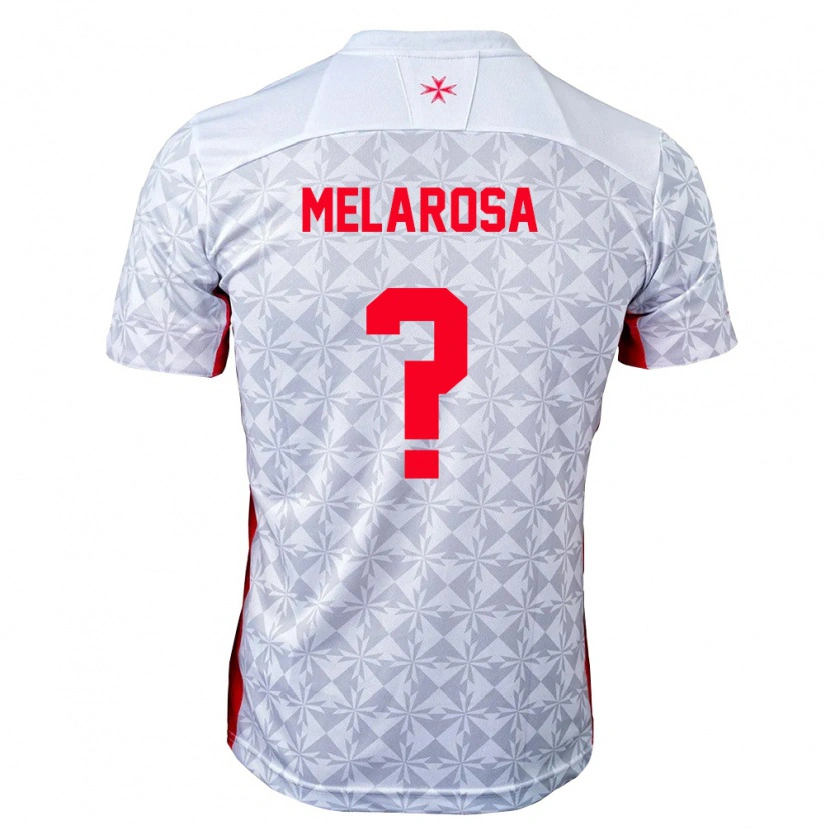 Danxen Barn Malta Guiseppe Melarosa #0 Grå Vit Röd Bortatröja Matchtröjor 26-28 Tröjor T-Tröja