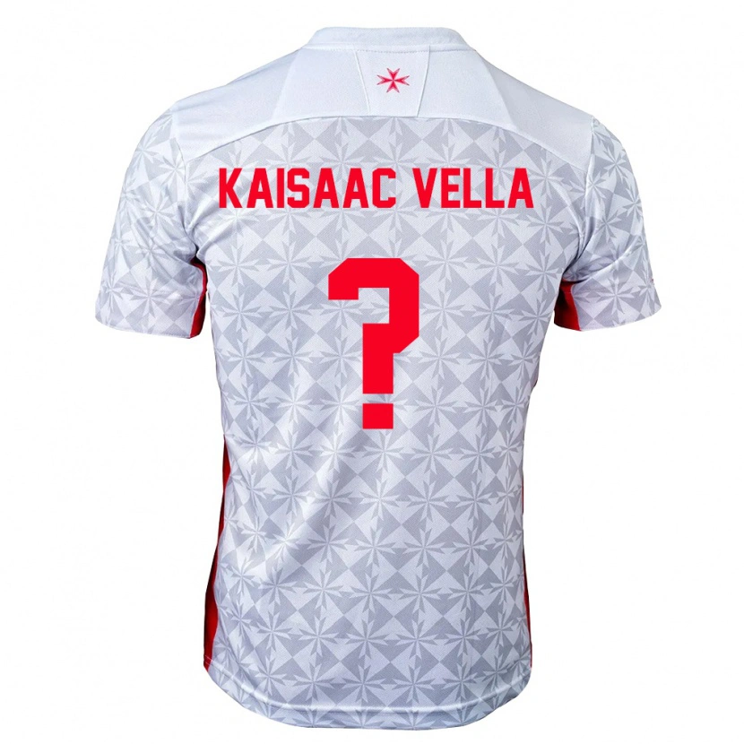 Danxen Barn Malta Kaisaac Vella #0 Grå Vit Röd Bortatröja Matchtröjor 26-28 Tröjor T-Tröja