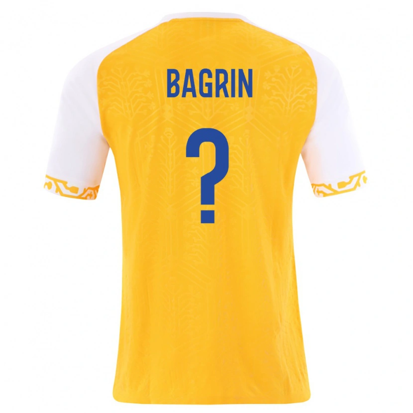 Danxen Barn Moldavien Mihail Bagrin #0 Gul Vit Bortatröja Matchtröjor 26-28 Tröjor T-Tröja