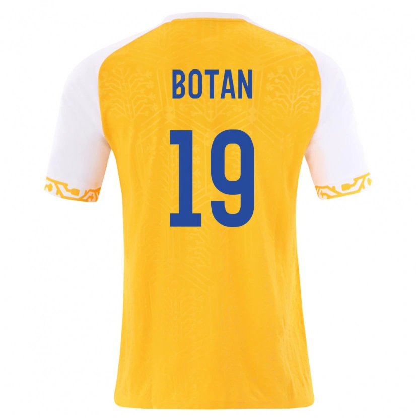 Danxen Barn Moldavien Dan-Angelo Boțan #19 Gul Vit Bortatröja Matchtröjor 26-28 Tröjor T-Tröja