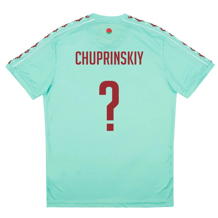 Danxen Barn Belarus Semen Chuprinskiy #0 Ljus Grön Burgund Bortatröja Matchtröjor 26-28 Tröjor T-Tröja