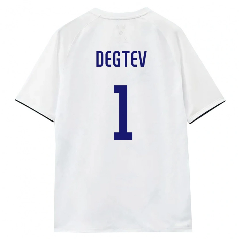 Danxen Barn Ryssland Aleksandr Degtev #1 Vit Brun Svart Bortatröja Matchtröjor 26-28 Tröjor T-Tröja