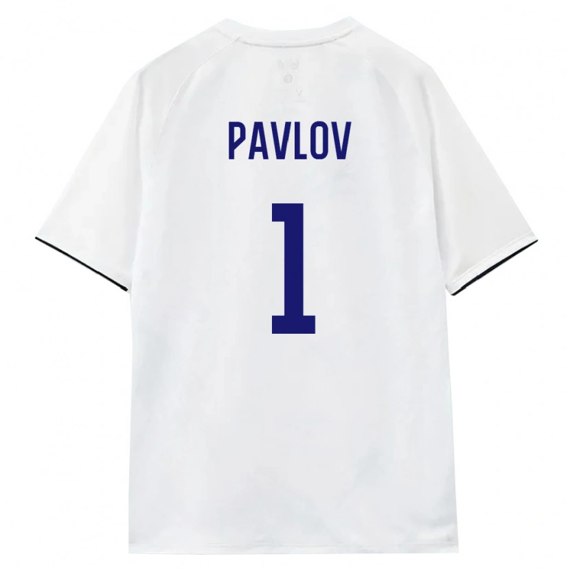 Danxen Barn Ryssland Nikita Pavlov #1 Vit Brun Svart Bortatröja Matchtröjor 26-28 Tröjor T-Tröja