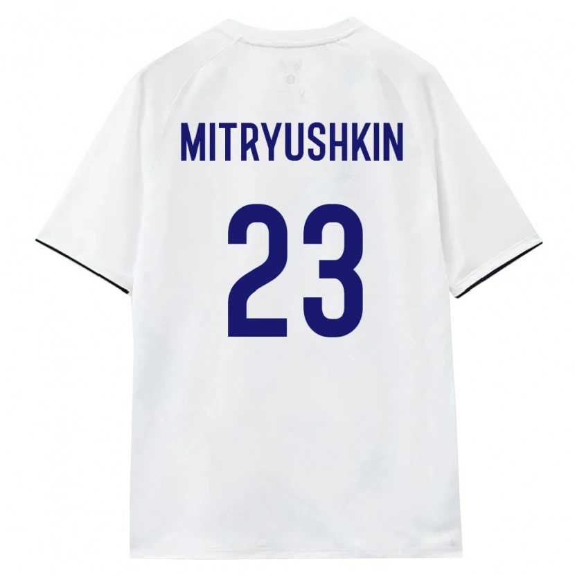 Danxen Barn Ryssland Anton Mitryushkin #23 Vit Brun Svart Bortatröja Matchtröjor 26-28 Tröjor T-Tröja