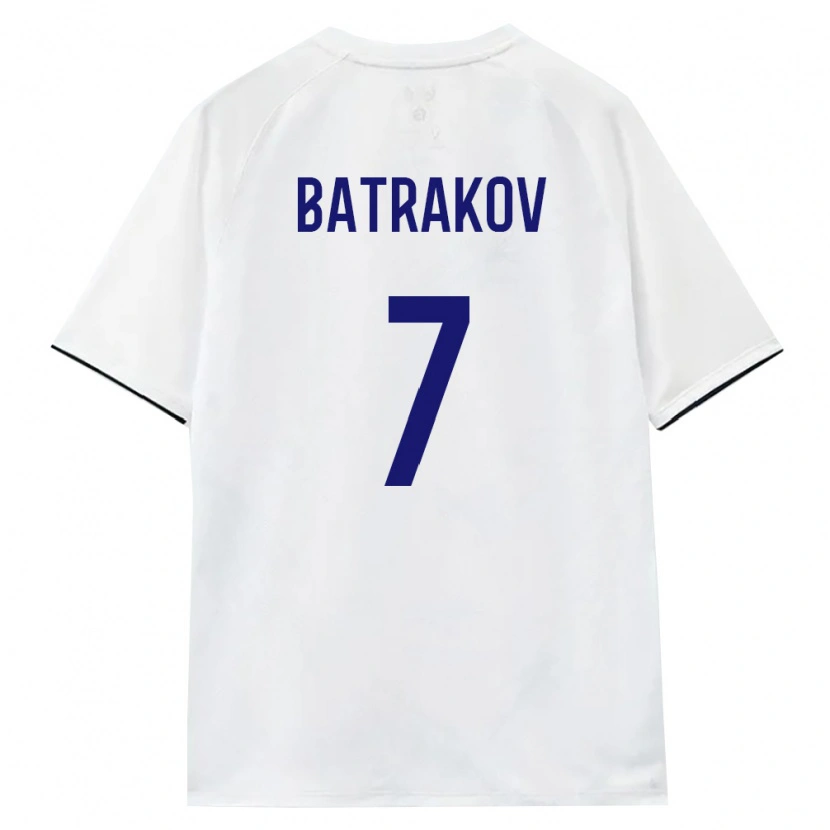 Danxen Barn Ryssland Aleksey Batrakov #7 Vit Brun Svart Bortatröja Matchtröjor 26-28 Tröjor T-Tröja