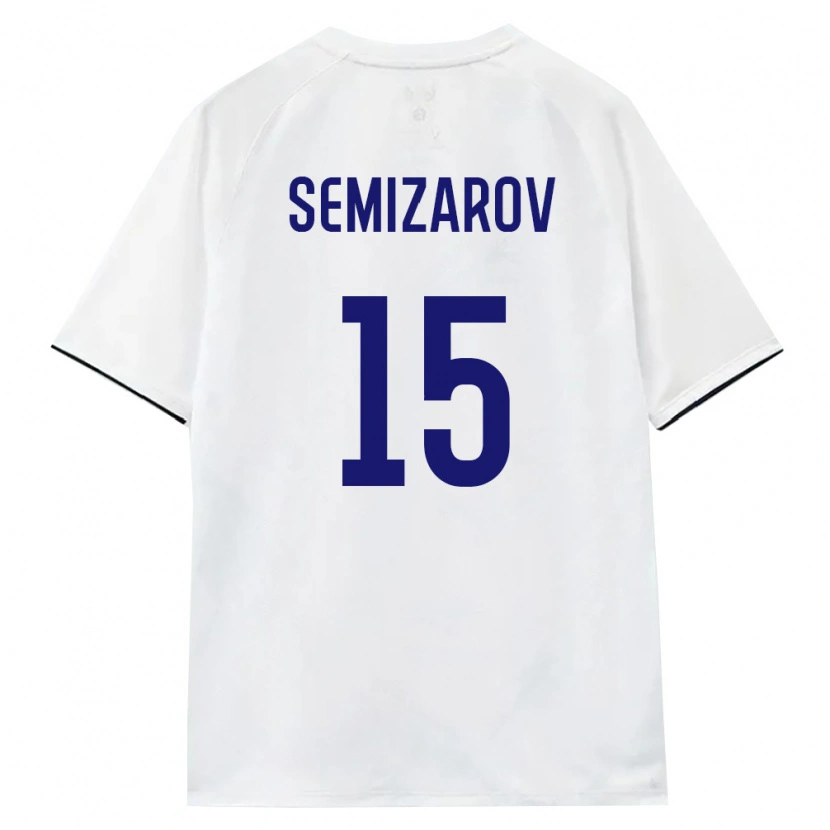 Danxen Barn Ryssland Oleg Semizarov #15 Vit Brun Svart Bortatröja Matchtröjor 26-28 Tröjor T-Tröja
