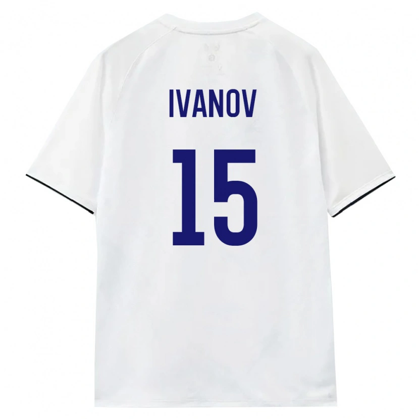 Danxen Barn Ryssland Maksim Ivanov #15 Vit Brun Svart Bortatröja Matchtröjor 26-28 Tröjor T-Tröja