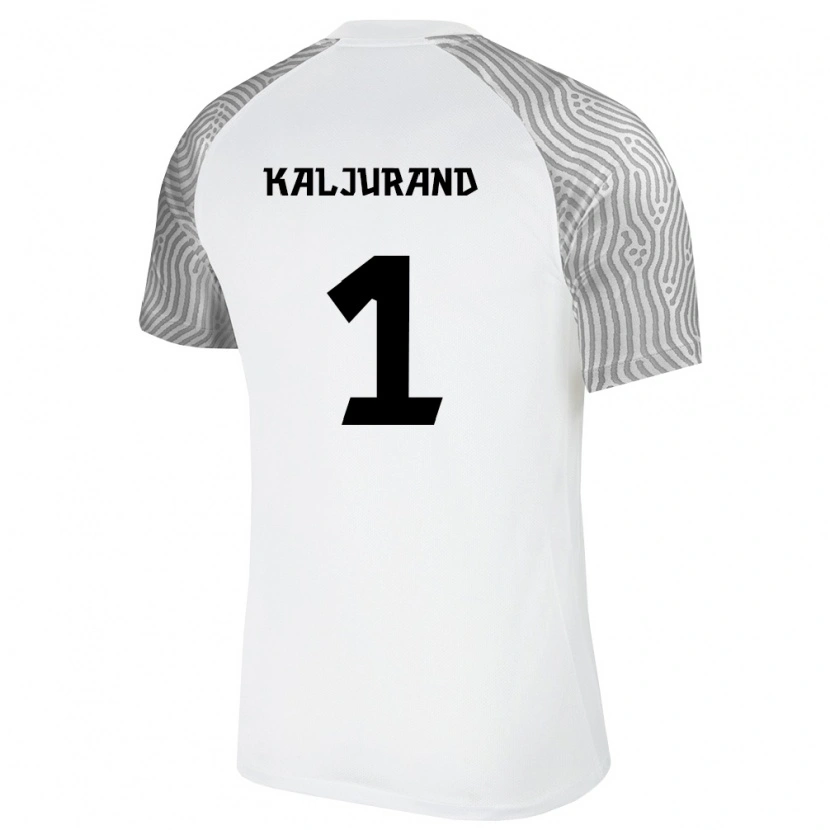 Danxen Barn Estland Joonatan Kaljurand #1 Vit Grå Bortatröja Matchtröjor 26-28 Tröjor T-Tröja