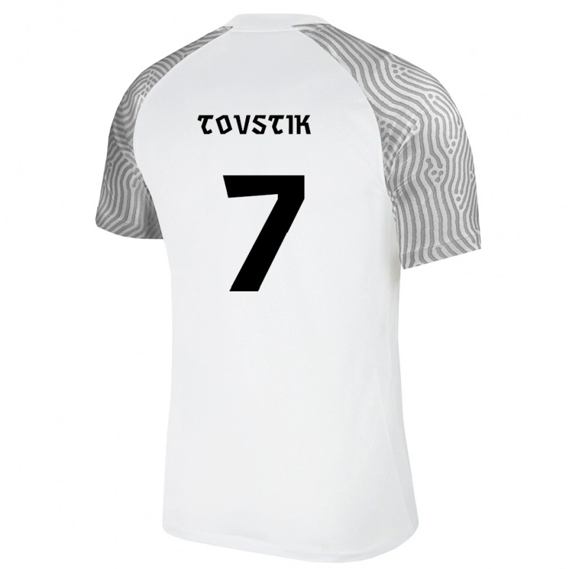 Danxen Barn Estland Sander Tovstik #7 Vit Grå Bortatröja Matchtröjor 26-28 Tröjor T-Tröja