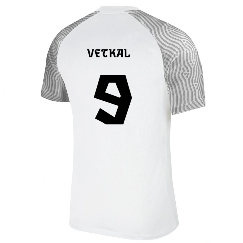 Danxen Barn Estland Martin Vetkal #9 Vit Grå Bortatröja Matchtröjor 26-28 Tröjor T-Tröja