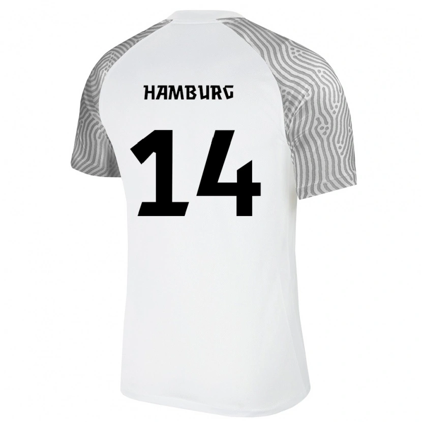 Danxen Barn Estland Jan Hamburg #14 Vit Grå Bortatröja Matchtröjor 26-28 Tröjor T-Tröja
