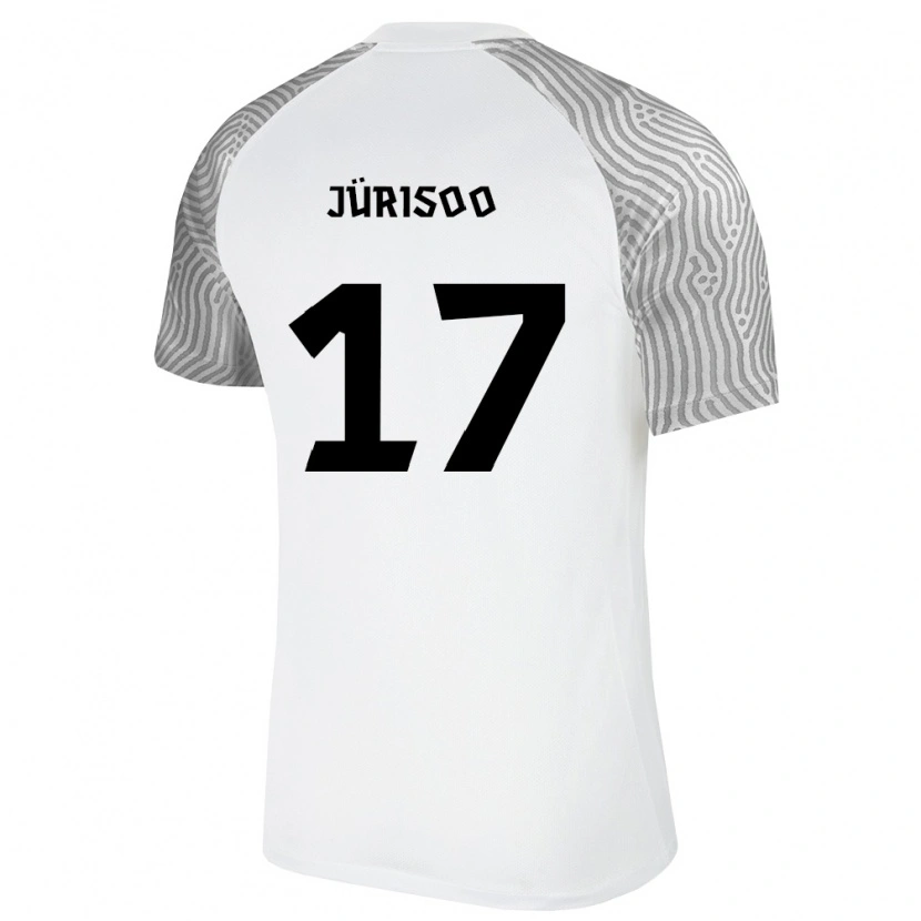 Danxen Barn Estland Taavi Jürisoo #17 Vit Grå Bortatröja Matchtröjor 26-28 Tröjor T-Tröja