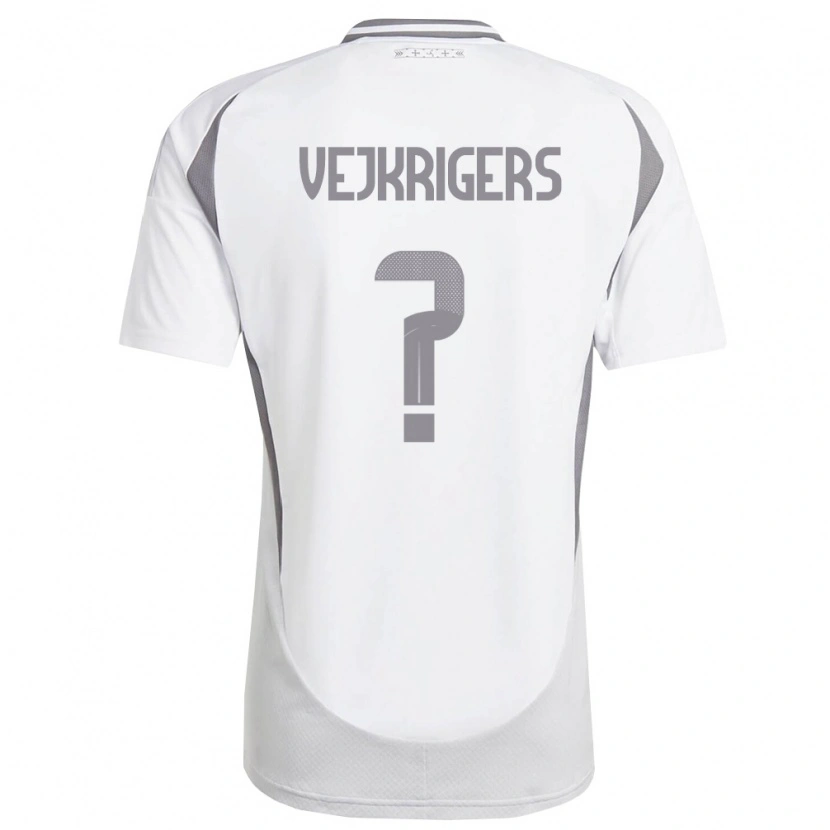 Danxen Barn Lettland Davis Vejkrigers #0 Vit Mörk Grå Bortatröja Matchtröjor 26-28 Tröjor T-Tröja