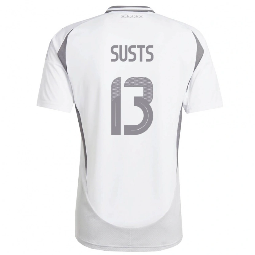Danxen Barn Lettland Marcis Susts #13 Vit Mörk Grå Bortatröja Matchtröjor 26-28 Tröjor T-Tröja