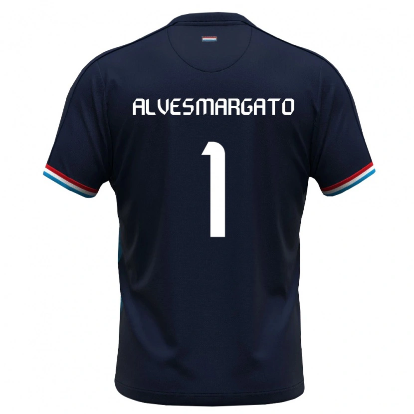 Danxen Barn Luxemburg João Alves Margato #1 Kunglig Blå Röd Bortatröja Matchtröjor 26-28 Tröjor T-Tröja