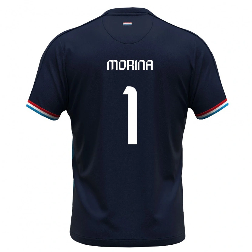 Danxen Barn Luxemburg Eltion Morina #1 Kunglig Blå Röd Bortatröja Matchtröjor 26-28 Tröjor T-Tröja