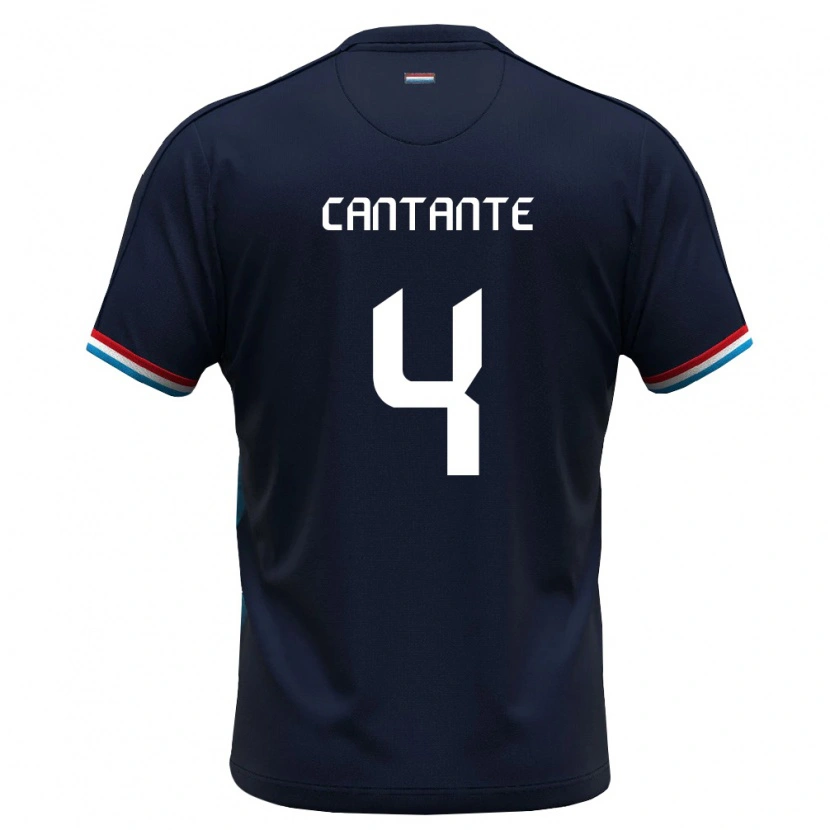 Danxen Barn Luxemburg Lucca Cantante #4 Kunglig Blå Röd Bortatröja Matchtröjor 26-28 Tröjor T-Tröja