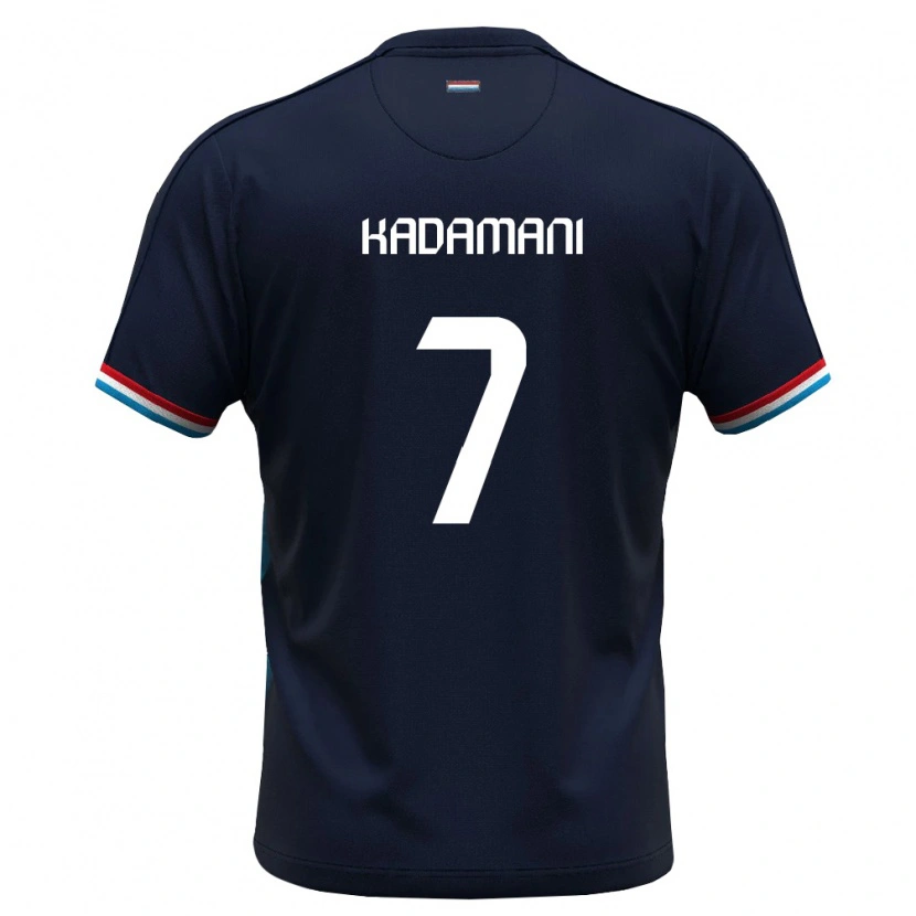Danxen Barn Luxemburg Hamza Kadamani #7 Kunglig Blå Röd Bortatröja Matchtröjor 26-28 Tröjor T-Tröja