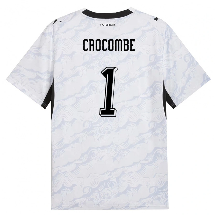 Danxen Barn Nya Zeeland Max Crocombe #1 Svart Vit Bortatröja Matchtröjor 26-28 Tröjor T-Tröja