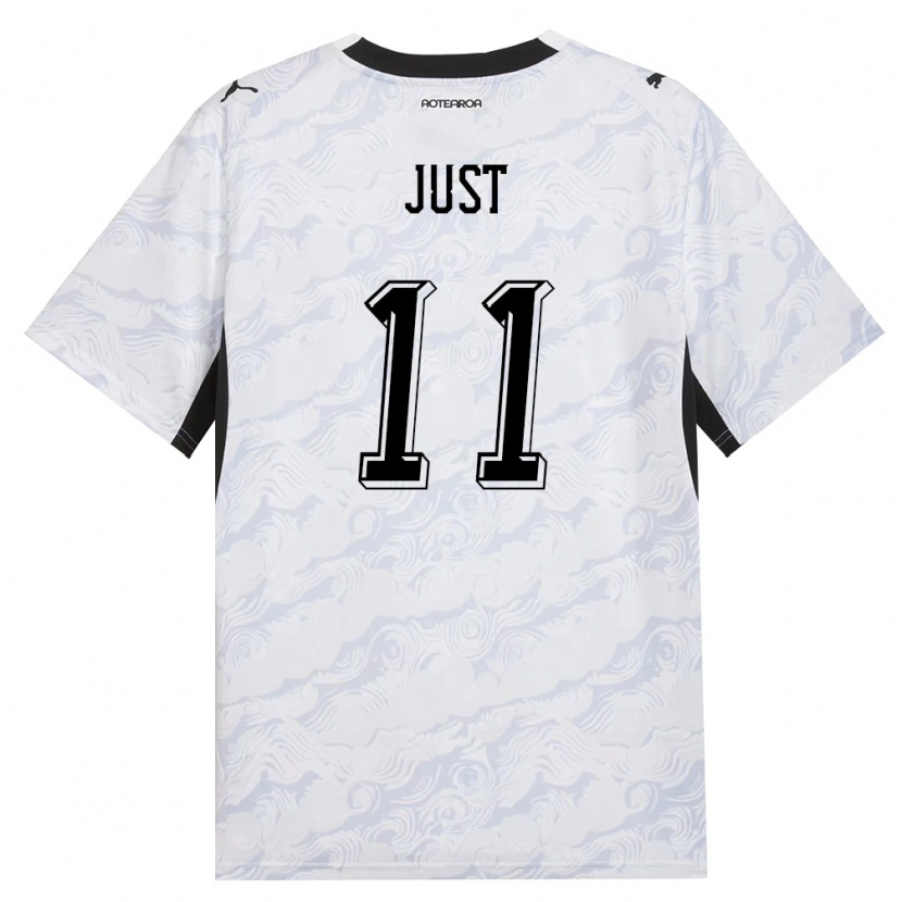 Danxen Barn Nya Zeeland Elijah Just #11 Svart Vit Bortatröja Matchtröjor 26-28 Tröjor T-Tröja