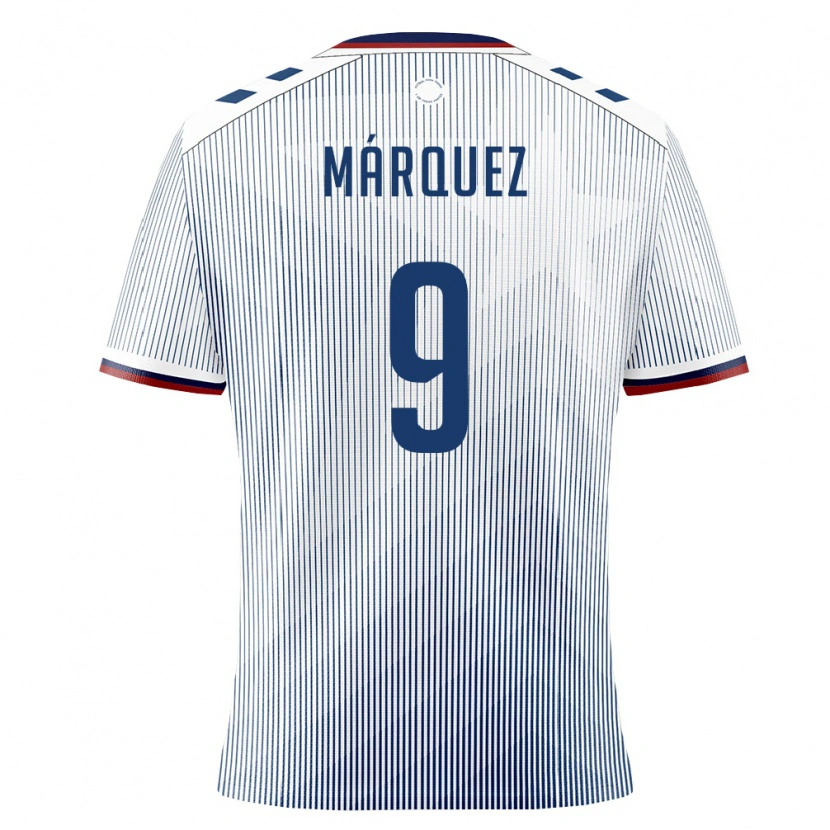 Danxen Barn Puerto Rico Eddiel Márquez #9 Kunglig Blå Vit Bortatröja Matchtröjor 26-28 Tröjor T-Tröja