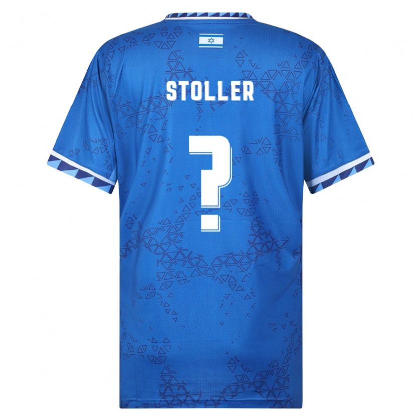 Danxen Barn Israel Tamir Stoller #0 Blå Vit Bortatröja Matchtröjor 26-28 Tröjor T-Tröja