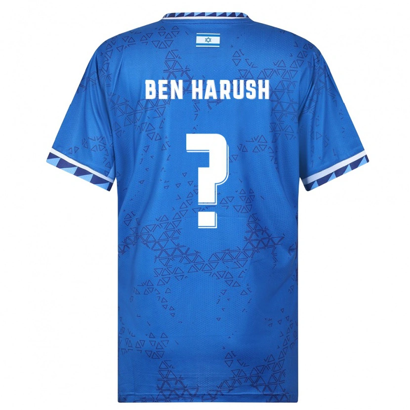 Danxen Barn Israel Noam Ben Harush #0 Blå Vit Bortatröja Matchtröjor 26-28 Tröjor T-Tröja