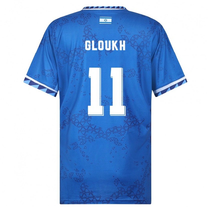 Danxen Barn Israel Oscar Gloukh #11 Blå Vit Bortatröja Matchtröjor 26-28 Tröjor T-Tröja