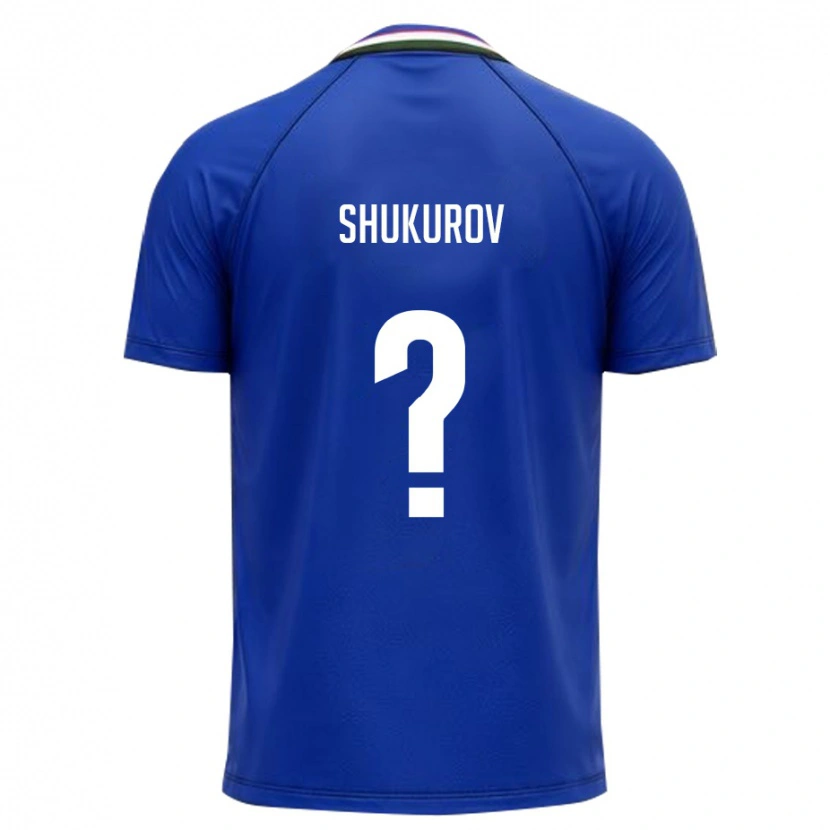 Danxen Män Uzbekistan Abdulaziz Shukurov #0 Kunglig Blå Vit Hemmatröja Matchtröjor 26-28 Tröjor T-Tröja