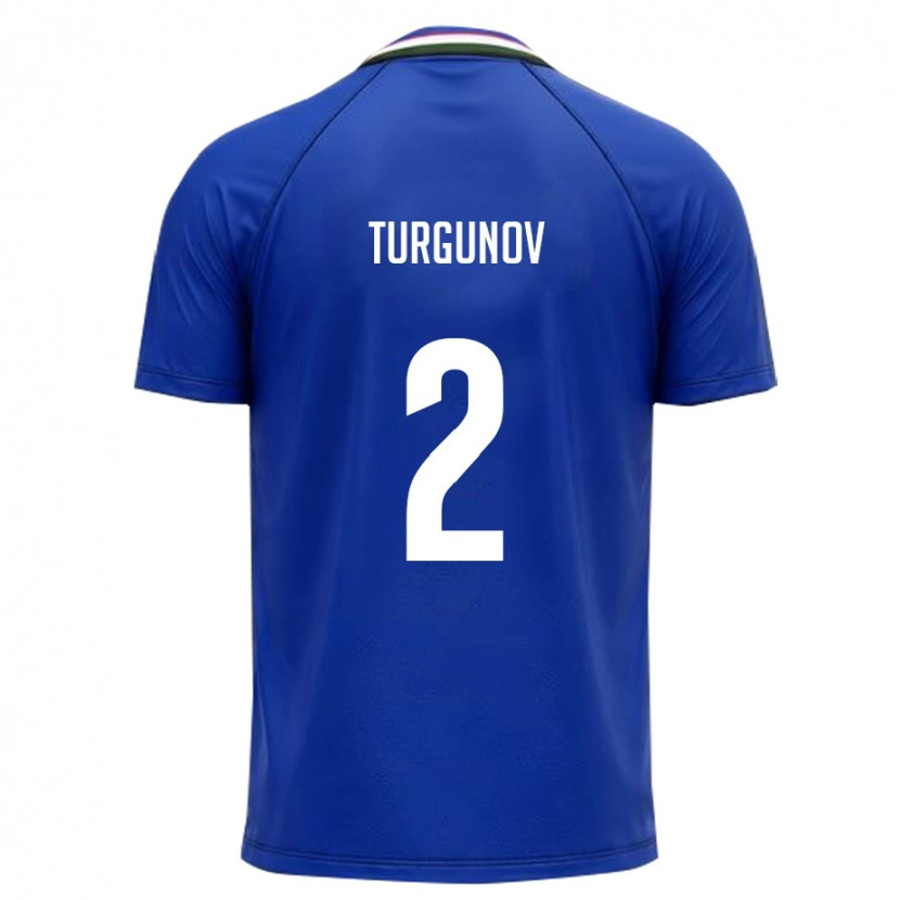 Danxen Män Uzbekistan Kakhramon Turgunov #2 Kunglig Blå Vit Hemmatröja Matchtröjor 26-28 Tröjor T-Tröja