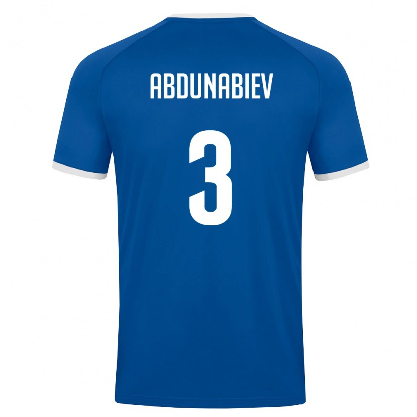 Danxen Män Uzbekistan Adis Abdunabiev #3 Kunglig Blå Vit Hemmatröja Matchtröjor 26-28 Tröjor T-Tröja