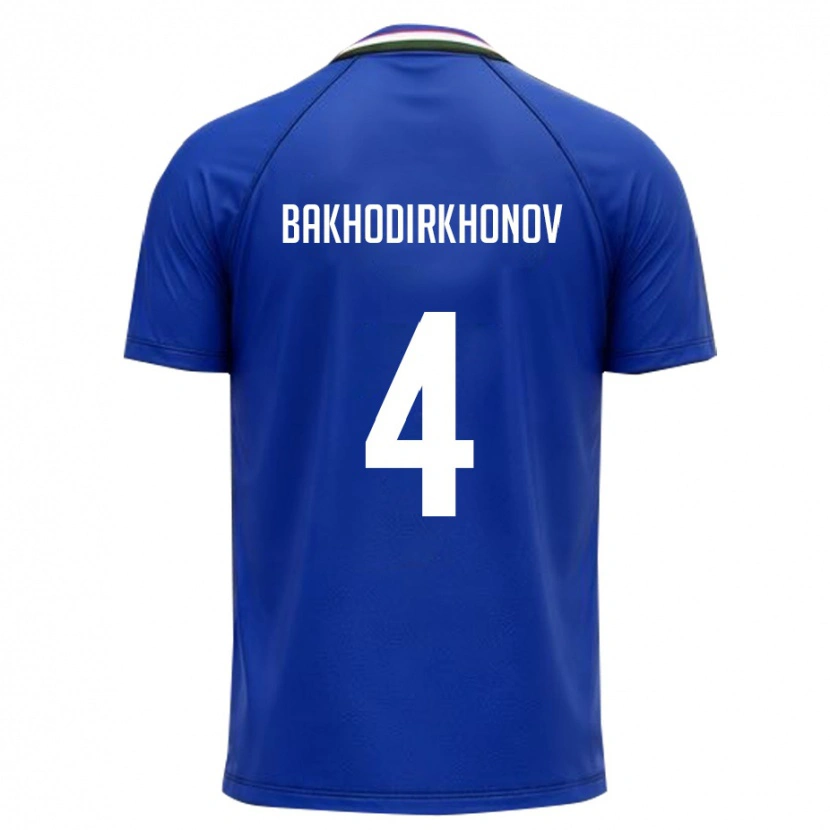 Danxen Män Uzbekistan Muminkhon Bakhodirkhonov #4 Kunglig Blå Vit Hemmatröja Matchtröjor 26-28 Tröjor T-Tröja