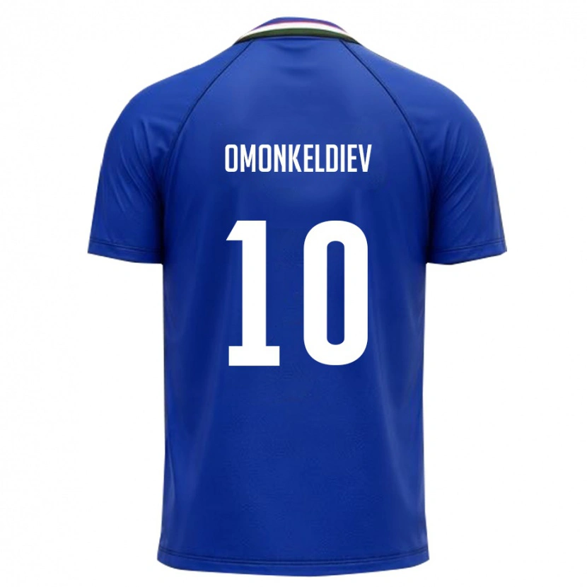 Danxen Män Uzbekistan Fazliddin Omonkeldiev #10 Kunglig Blå Vit Hemmatröja Matchtröjor 26-28 Tröjor T-Tröja