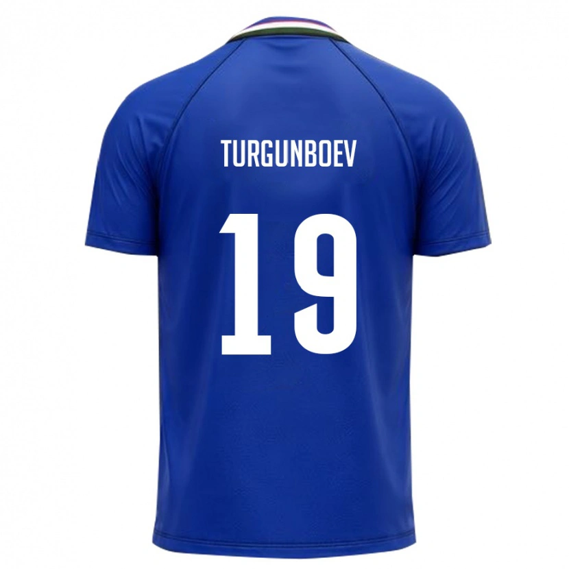 Danxen Män Uzbekistan Azizbek Turgunboev #19 Kunglig Blå Vit Hemmatröja Matchtröjor 26-28 Tröjor T-Tröja