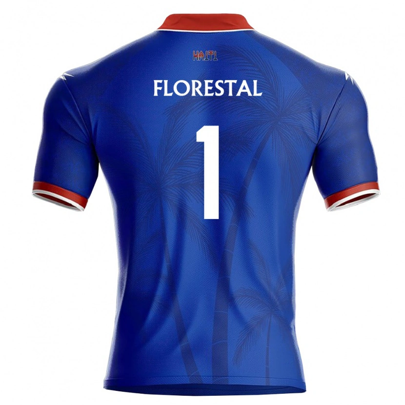 Danxen Män Haiti Marc Florestal #1 Blå Röd Vit Hemmatröja Matchtröjor 26-28 Tröjor T-Tröja