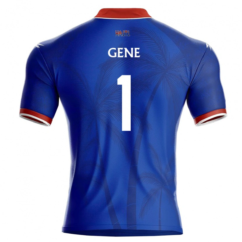 Danxen Män Haiti Clifford Gene #1 Blå Röd Vit Hemmatröja Matchtröjor 26-28 Tröjor T-Tröja