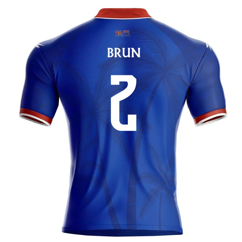 Danxen Män Haiti Shaun Brun #2 Blå Röd Vit Hemmatröja Matchtröjor 26-28 Tröjor T-Tröja