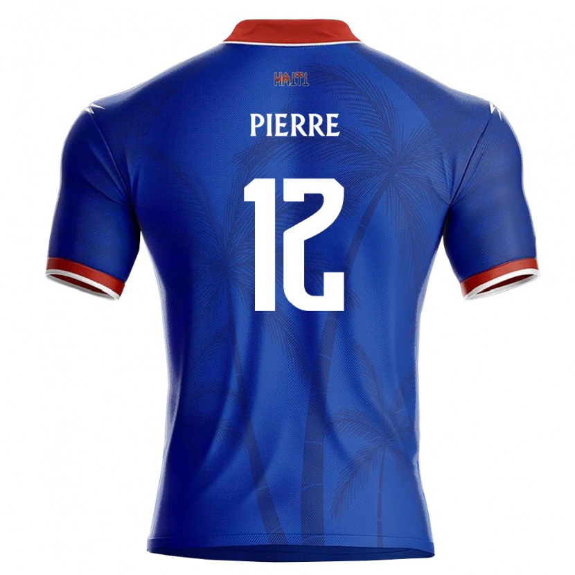 Danxen Män Haiti Alexandre Pierre #12 Blå Röd Vit Hemmatröja Matchtröjor 26-28 Tröjor T-Tröja