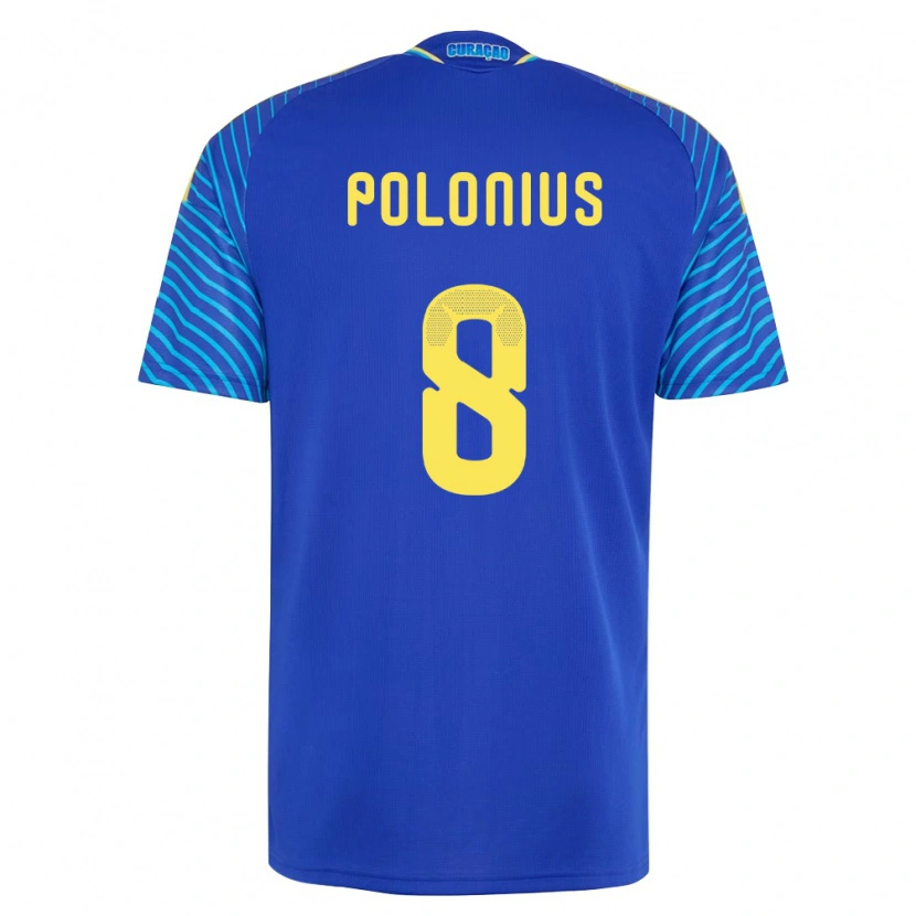 Danxen Män Curaçao Jaydion Polonius #8 Marin Vit Hemmatröja Matchtröjor 26-28 Tröjor T-Tröja