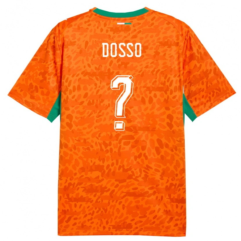 Danxen Män Elfenbenskusten Aboubaka Dosso #0 Orange Grön Vit Hemmatröja Matchtröjor 26-28 Tröjor T-Tröja