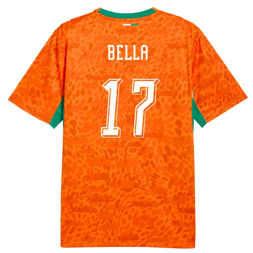 Danxen Män Elfenbenskusten Bamalick Bella #17 Orange Grön Vit Hemmatröja Matchtröjor 26-28 Tröjor T-Tröja
